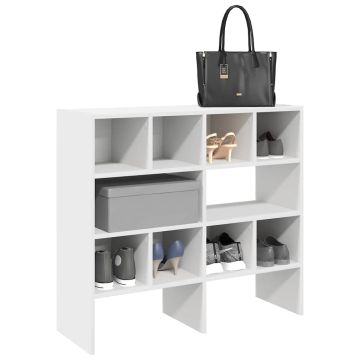 Scarpiere 2 pz Impilabili Bianche 89,5x30x40 cm