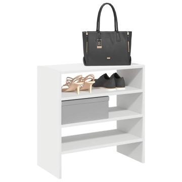 Scarpiere 2 pz Impilabili Bianche 60x30x30,5 cm