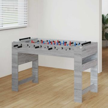 Tavolo da Calcio Balilla Sonoma grigia 125 x 60,5 x 80 cm