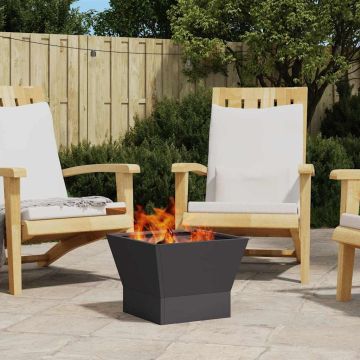Braciere Nero 40 x 40 x 35 cm Acciaio Corten