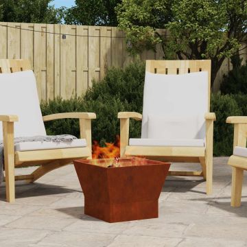 Braciere Ruggine 40 x 40 x 35 cm Acciaio Corten