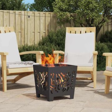 Focolare Nero 40 x 40 x 40 cm acciaio corten