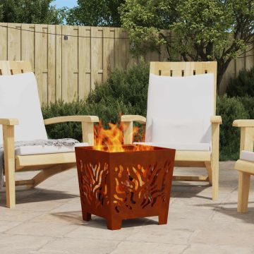 Focolare Marrone 40 x 40 x 40 cm acciaio corten