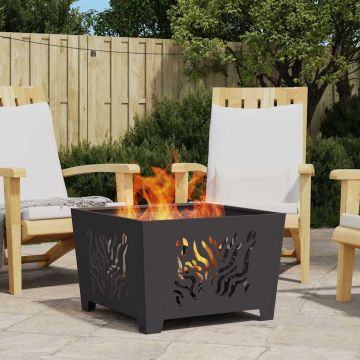Focolare Nero 60 x 60 x 40 cm acciaio corten