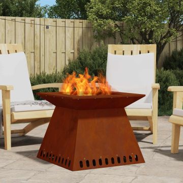 Braciere Ruggine 60 x 60 x 50 cm Acciaio Corten
