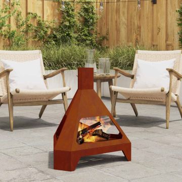 Braciere Ruggine 50 x 43 x 52 cm Acciaio Corten