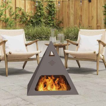 Braciere Nero 50 x 50 x 51 cm acciaio corten