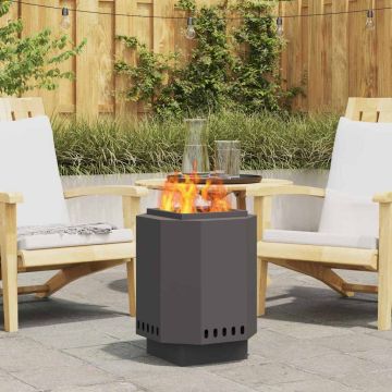 Ciotola per fuoco senza fumi Nero Acciaio Corten