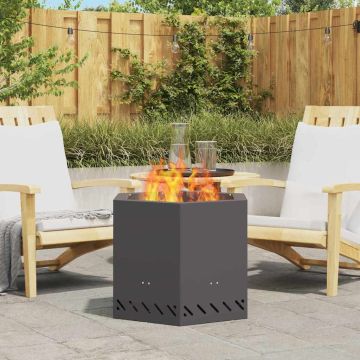 Ciotola per fuoco senza fumi Nero Acciaio Corten