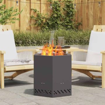 Ciotola per fuoco senza fumi Nero Acciaio Corten