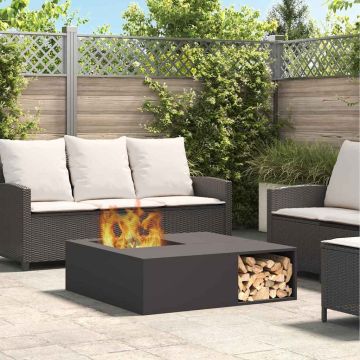 Focolare Nero 100 x 100 x 30 cm Acciaio Corten
