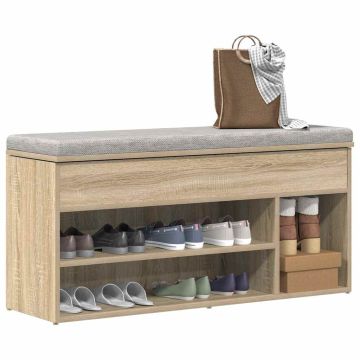 Scarpiera Rovere Sonoma 102x30,5x45 cm in Legno Multistrato