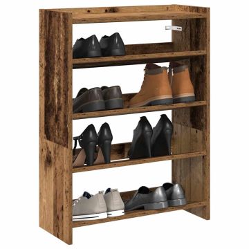 Scarpiera Legno Antico 60x25x81 cm in Legno Multistrato