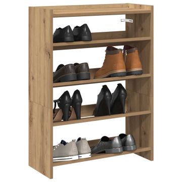 Scarpiera Rovere Artigianale 60x25x81 cm in Legno Multistrato