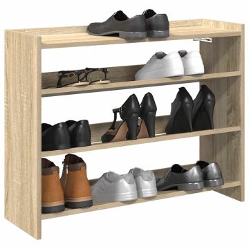 Scarpiera Rovere Sonoma 80x25x62 cm in Legno Multistrato