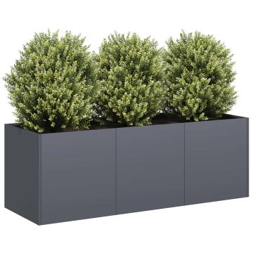 Fioriera Antracite 120x40x40 cm Acciaio laminato a freddo