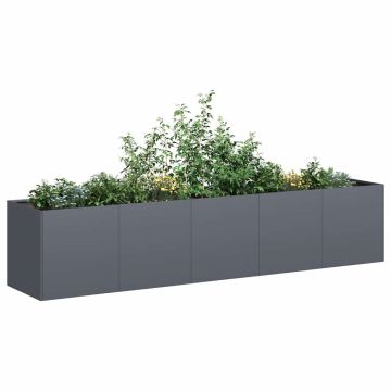 Fioriera Antracite 200x40x40 cm Acciaio laminato a freddo