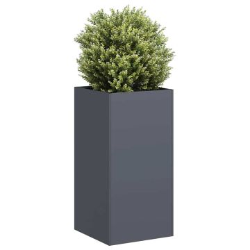 Fioriera Antracite 40x40x80 cm in Acciaio Laminato a Freddo