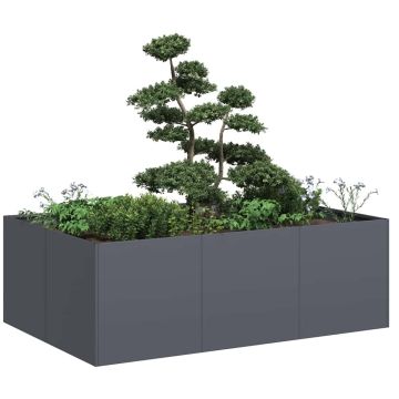 Fioriera Antracite 120x80x40 cm in Acciaio