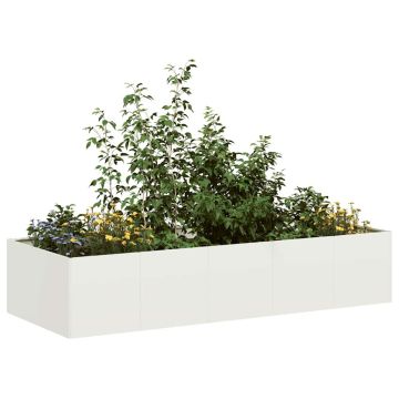 Fioriera Bianca 200x80x40 cm in Acciaio