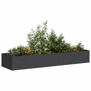 Fioriera Nera 280x80x40 cm in Acciaio