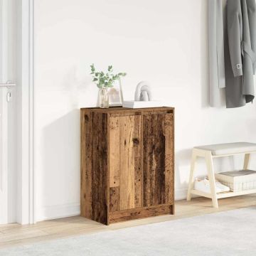Scarpiera Legno Antico 57x34x76 cm in Legno Multistrato