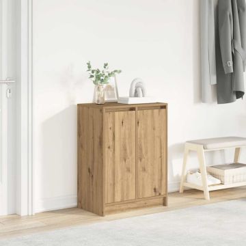 Scarpiera Rovere Artigianale 57x34x76 cm in Legno Multistrato