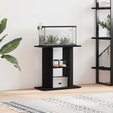 Supporto per acquario in rovere nero 60x30x60 cm in legno ingegnerizzato