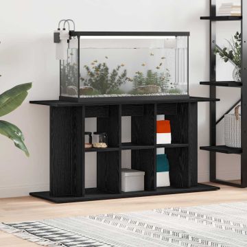 Supporto per acquario in rovere nero 120x40x60 cm in legno ingegnerizzato