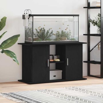 Supporto per acquario in rovere nero 101x41x58 cm in legno ingegnerizzato