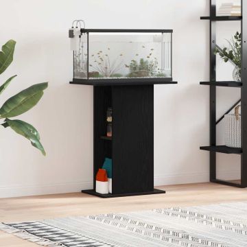 Supporto per Acquario 60,5x36x72,5cm Multistrato Rovere Nero