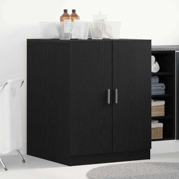 Armadio per Lavatrice Rovere Nero 70,5 x 71,5 x 91,5 cm