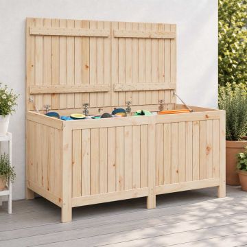 Scatola di Stoccaggio per Giardino 359 L Legno Massello di Pino