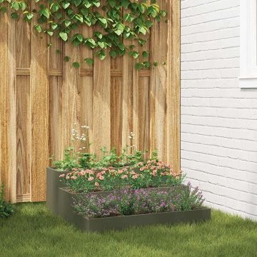 Vaso da giardino Verde oliva 90 x 90 x 35 cm