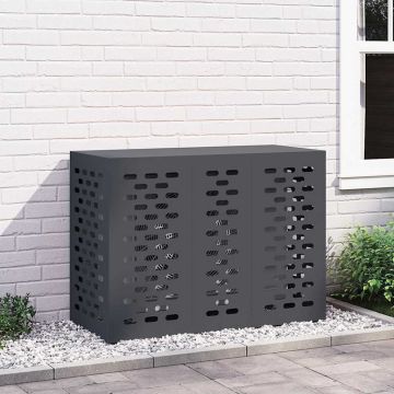 Copertura per condizionatore d'aria Antracite 110 x 50 x 80 cm