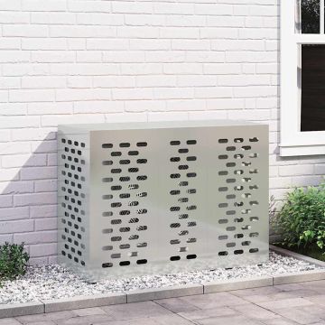 Copertura per condizionatore d'aria Argento 110 x 50 x 80 cm