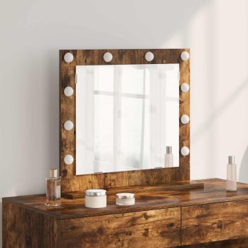 Specchio da Vanità Rovere fumé 60 x 55 x 18 cm Rettangolare