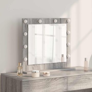 Specchio da Vanità Grigio Sonoma 60 x 55 x 18 cm Rettangolare