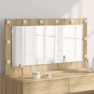 Specchio da Vanità Rovere Sonoma 100 x 55 x 18 cm Rettangolare