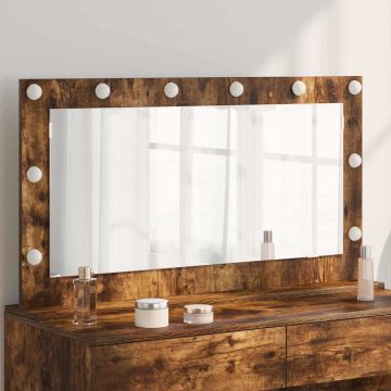 Specchio da Vanità Rovere fumé 100 x 55 x 18 cm Rettangolare