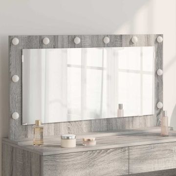 Specchio da Vanità Grigio Sonoma 100 x 55 x 18 cm Rettangolare