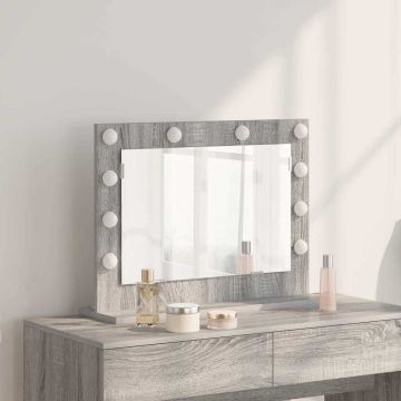 Specchio da Vanità Grigio Sonoma 60 x 45 x 18 cm Rettangolare