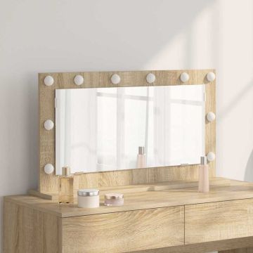 Specchio da Vanità Rovere Sonoma 80 x 45 x 18 cm Rettangolare