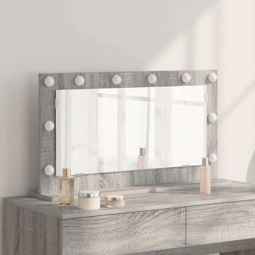Specchio da Vanità Grigio Sonoma 80 x 45 x 18 cm Rettangolare