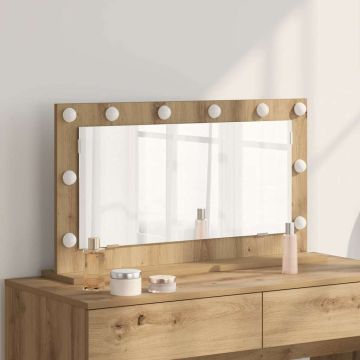 Specchio da Vanità Rovere artigianale 80 x 45 x 18 cm