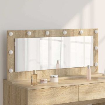 Specchio da Vanità Rovere Sonoma 100 x 45 x 18 cm Rettangolare