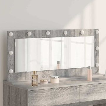 Specchio da Vanità Grigio Sonoma 100 x 45 x 18 cm Rettangolare