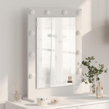 Specchio da Vanità Rettangolare Bianco 70 x 50 x 18 cm