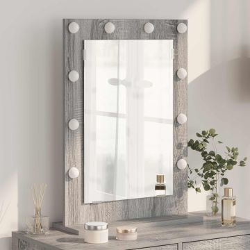 Specchio da Vanità Grigio Sonoma 70 x 50 x 18 cm Rettangolare