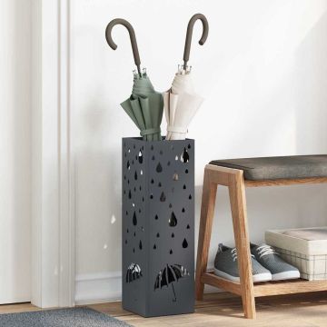 Stand per Ombrelli da Pioggia Antracite 15,5 x 15,5 x 49 cm